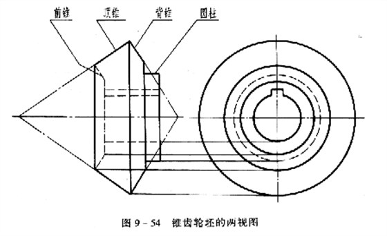 機(jī)械制圖教程：直齒圓錐齒輪的畫(huà)法