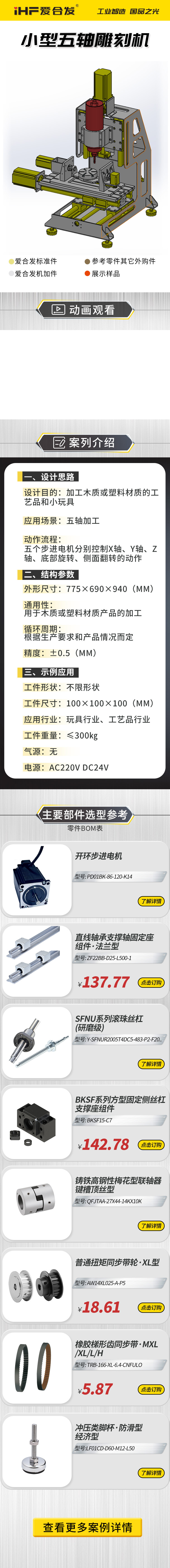 愛合發案例介紹:小型五軸雕刻機 愛合發案例介紹:小型五軸雕刻機